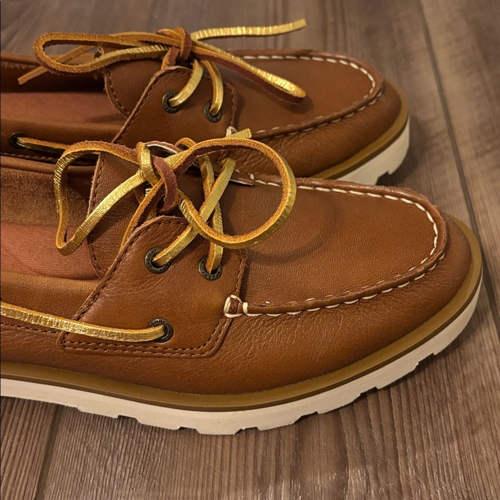 NIB Sperry chunky boat tan loafers in bronze - size 9.5 - Picture 6 of 6
